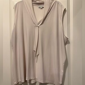 Tahari white sleeveless top